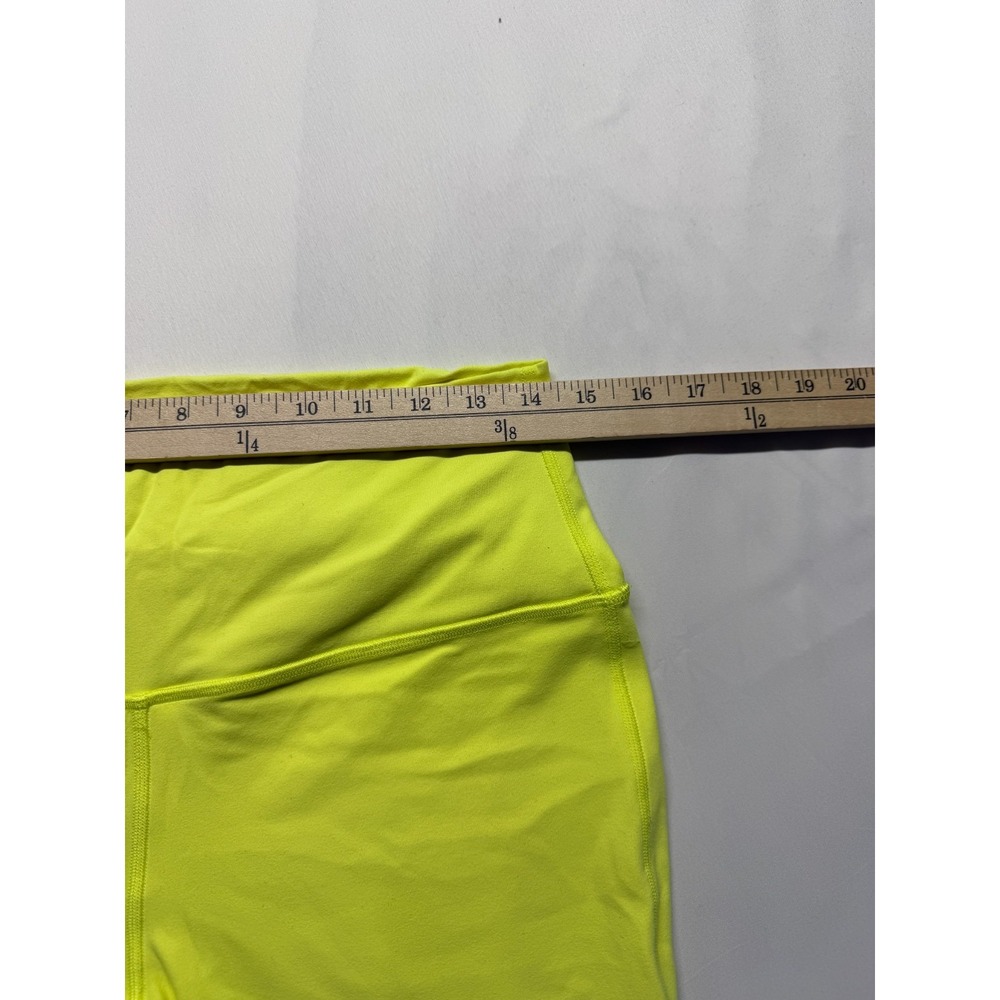 Lululemon Align High Rise Cropped Leggings Womens 12 Neon Yellow Yoga Athleisure - Picture 2 of 8